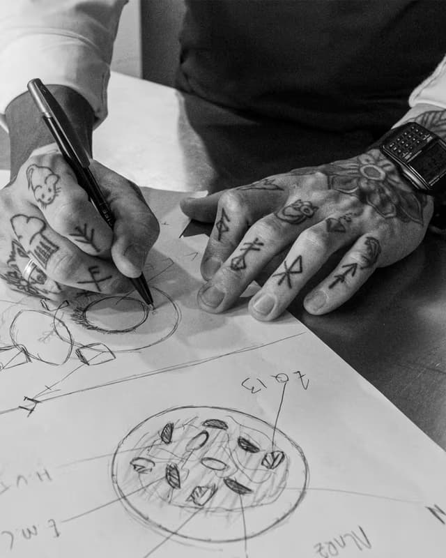 Imagen de la planificación del plato por el chef Mikel Asiain